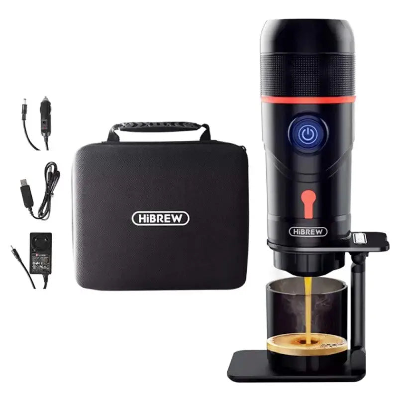 H4 Portable Car/Outdoor Coffee Machine 15 Bar Pressure DC 12V Espresso with Adapter H4 Portable Car/Outdoor Coffee Machine 15 Bar Pressure DC 12V Espresso with Adapter